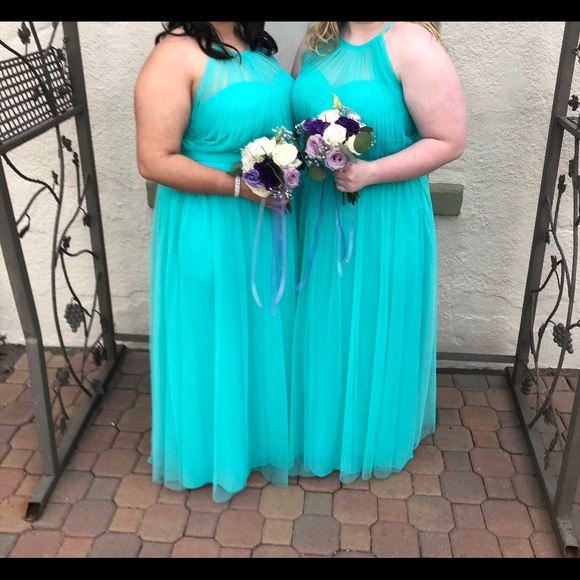 Teal Bridesmaid/Prom dresses with pockets! - Picture 4 of 5